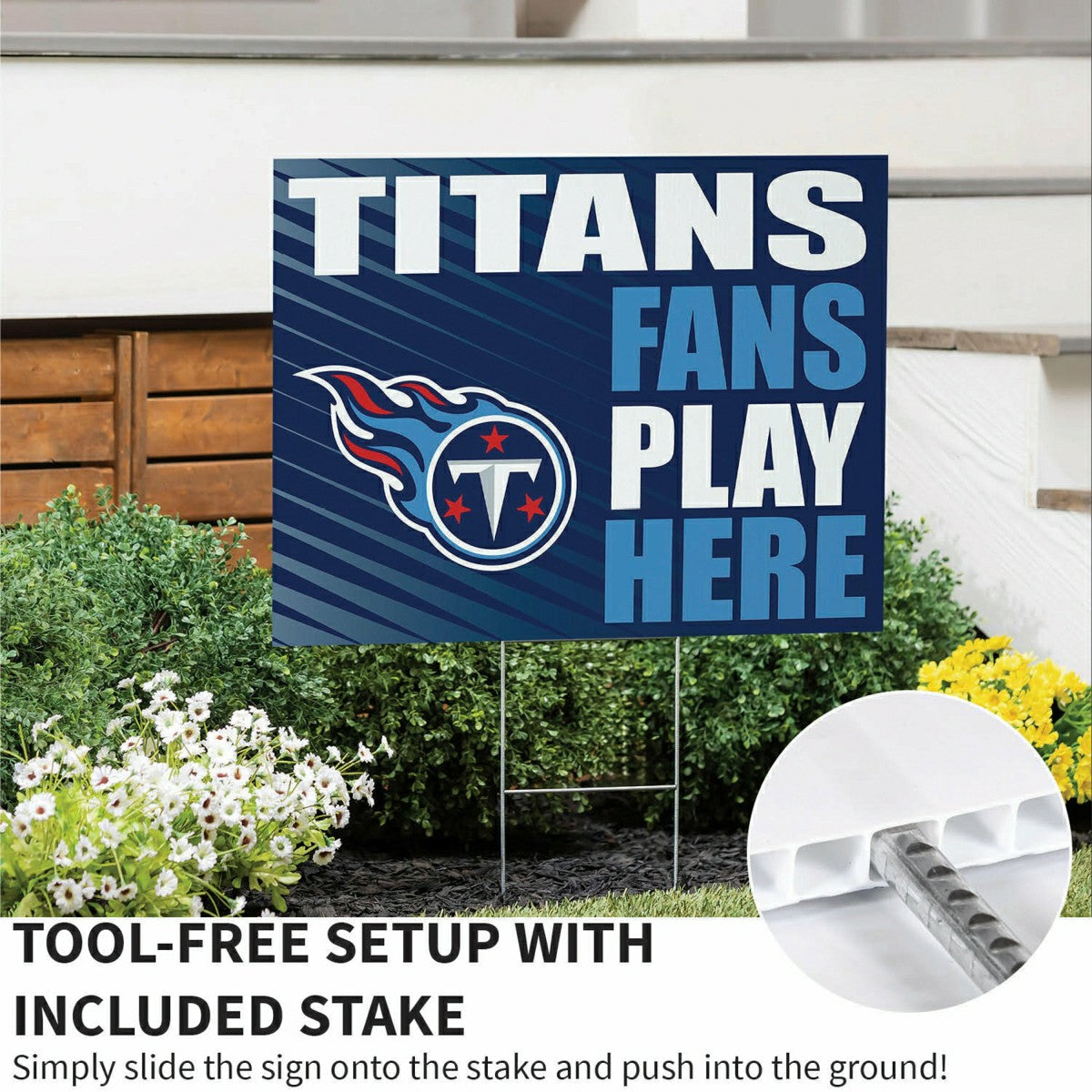 Tennessee Titans Coroplast Yard Sign "Fans Play Here"