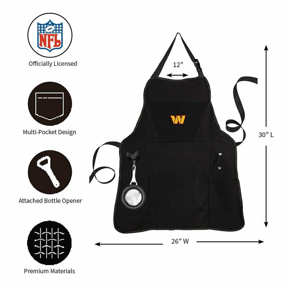Grill Apron, Black, Washington Commanders