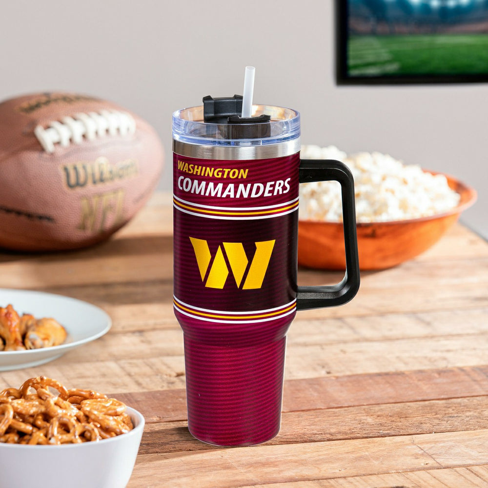 40oz Stainless Steel Canyon Cup w/ Straw, Washington Commanders
