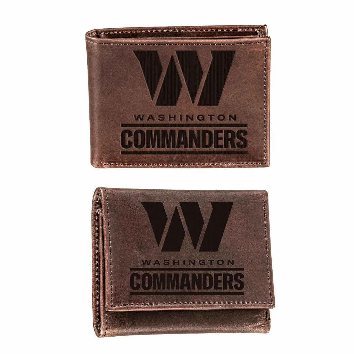 Washington Commanders, Bi-Fold and Tri-Fold Wallet Gift Set, Brown