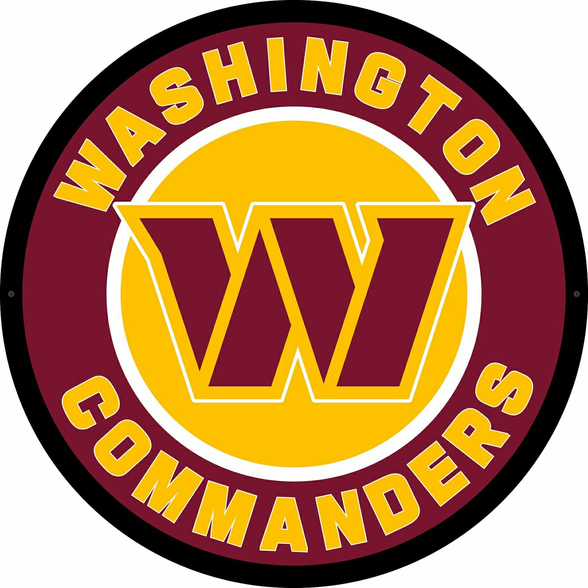 LED Wall Decor, Round, Washington Commanders