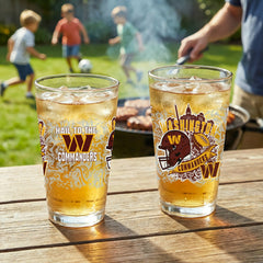 Washington Commanders 16oz Glass pint, Set of 2