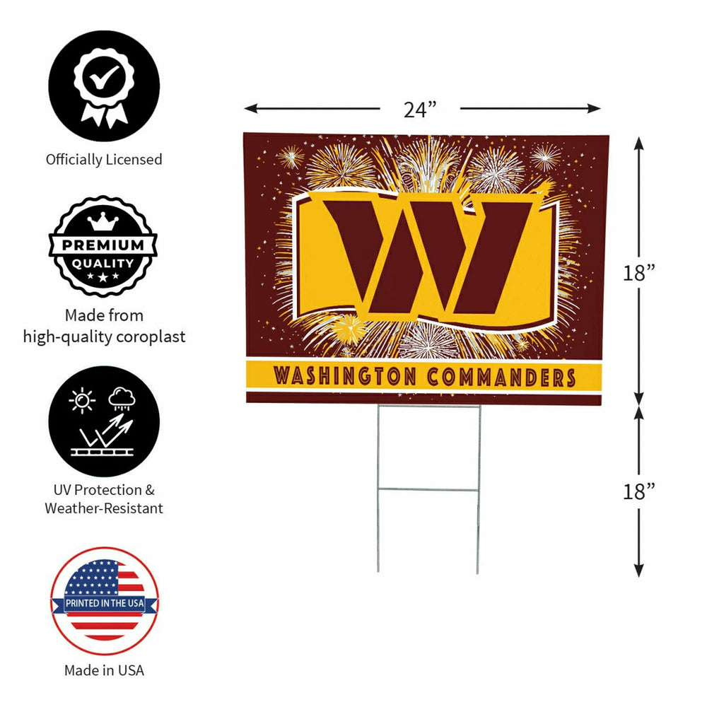 Washington Commanders Yard Sign, Patriotic