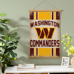 Washington Commanders, Canvas Wall Tapestry, Medium, 36x24