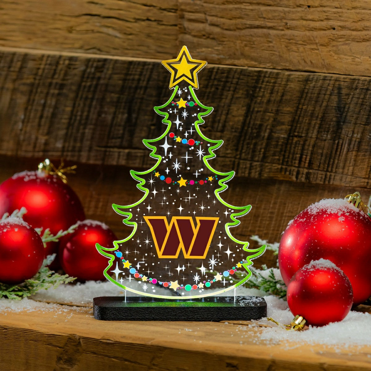 Washington Commanders NFL Football Holiday Tree Desklite LED Decor