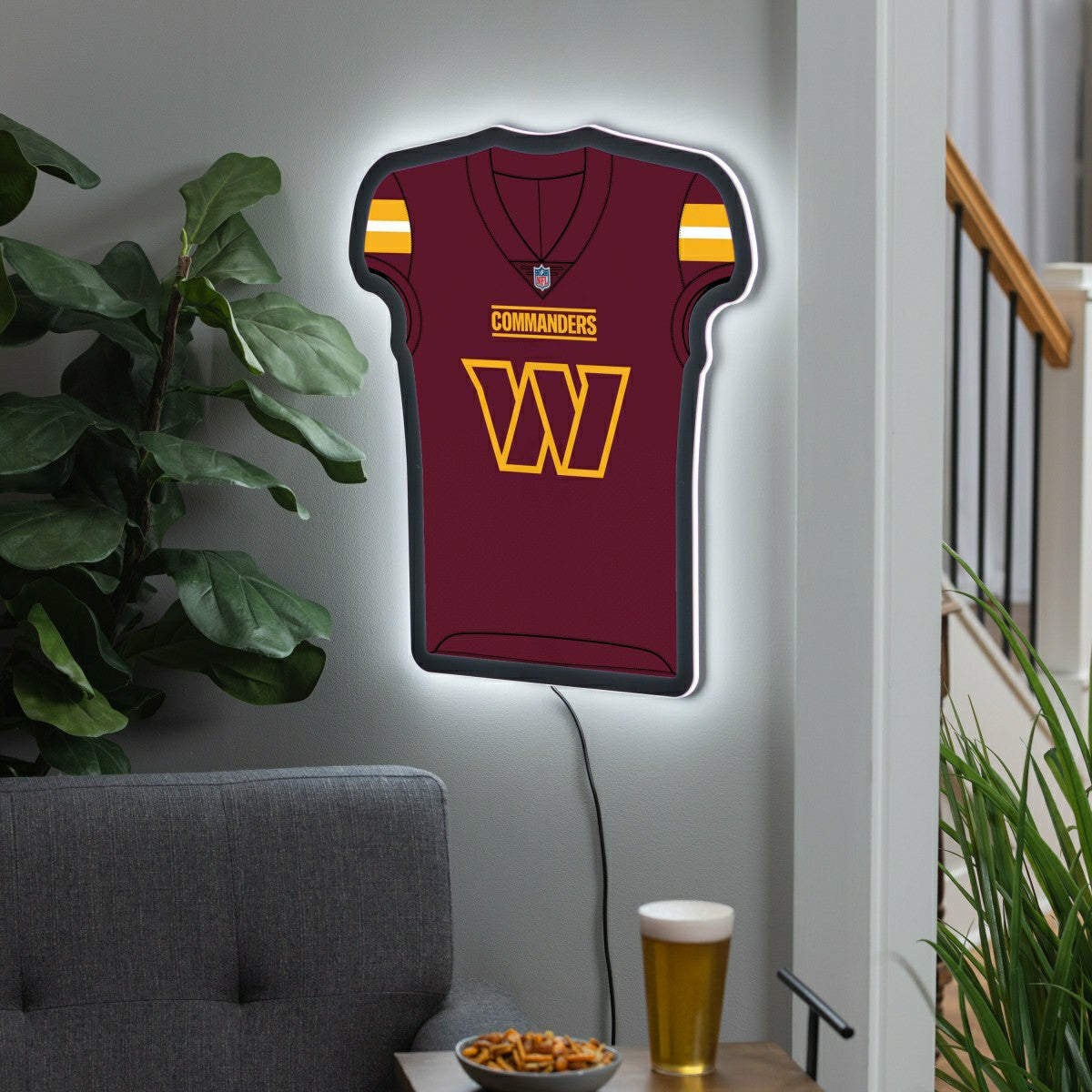 Washington Commanders NFL Football Jersey Edgelite LED Decor