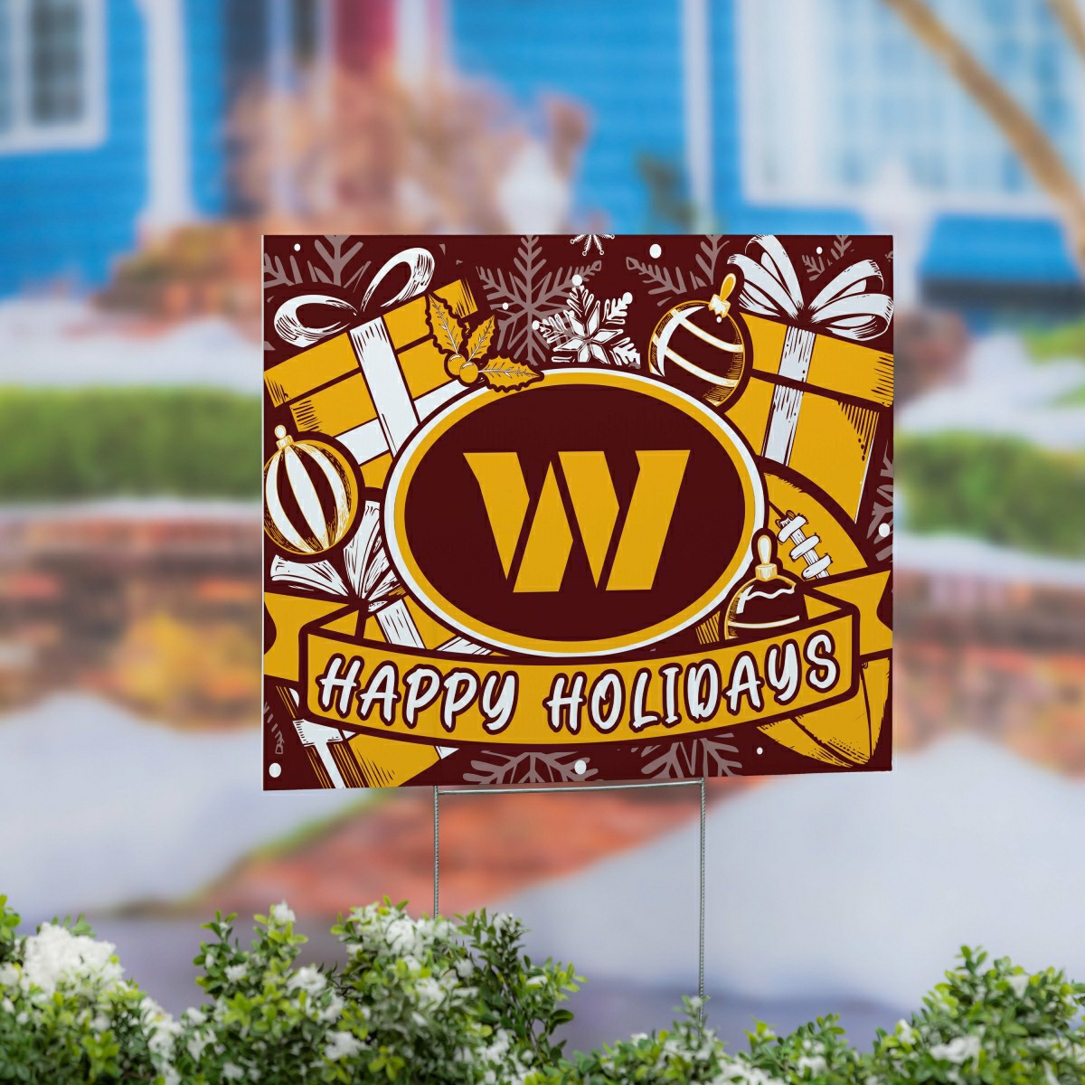 Washington Commanders Yard Sign, Holiday