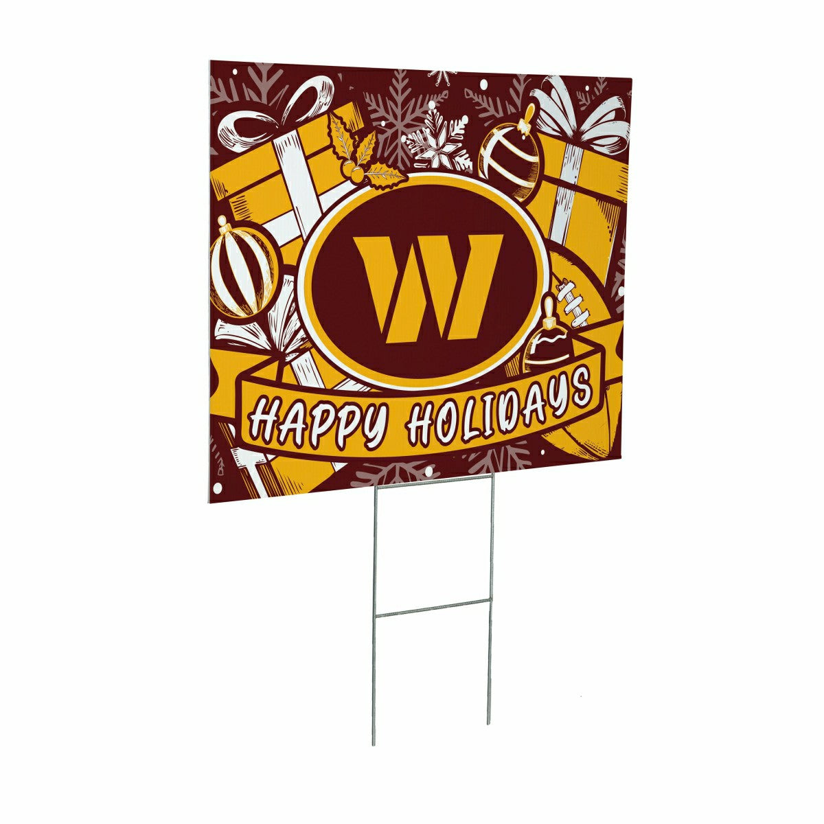 Washington Commanders Yard Sign, Holiday
