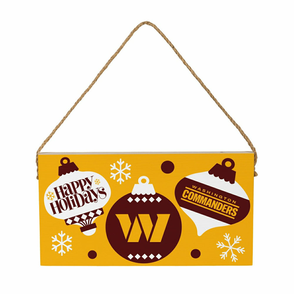 Washington Commanders Holiday Wood Wall Sign, 6x11