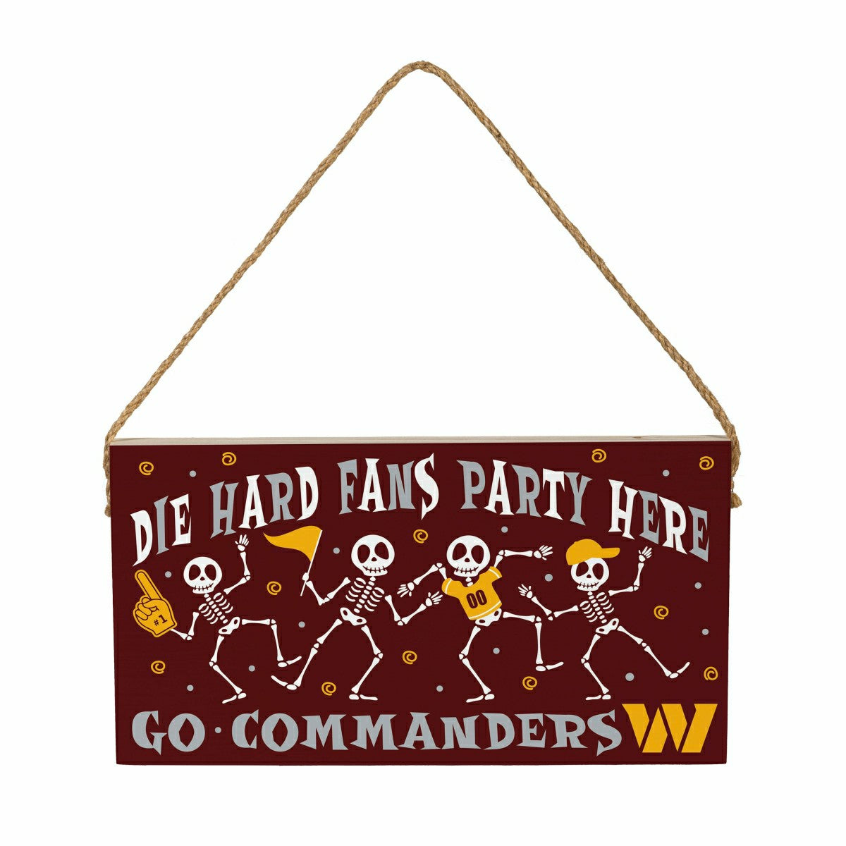 Washington Commanders Halloween Wood Wall Sign, 6x11