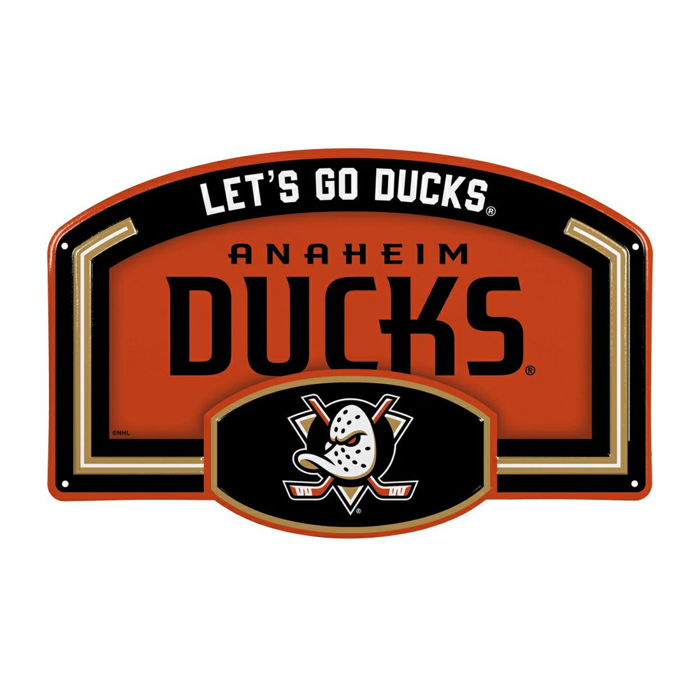 Anaheim Ducks USA Embossed Steel Wall Sign, 11" x 17"