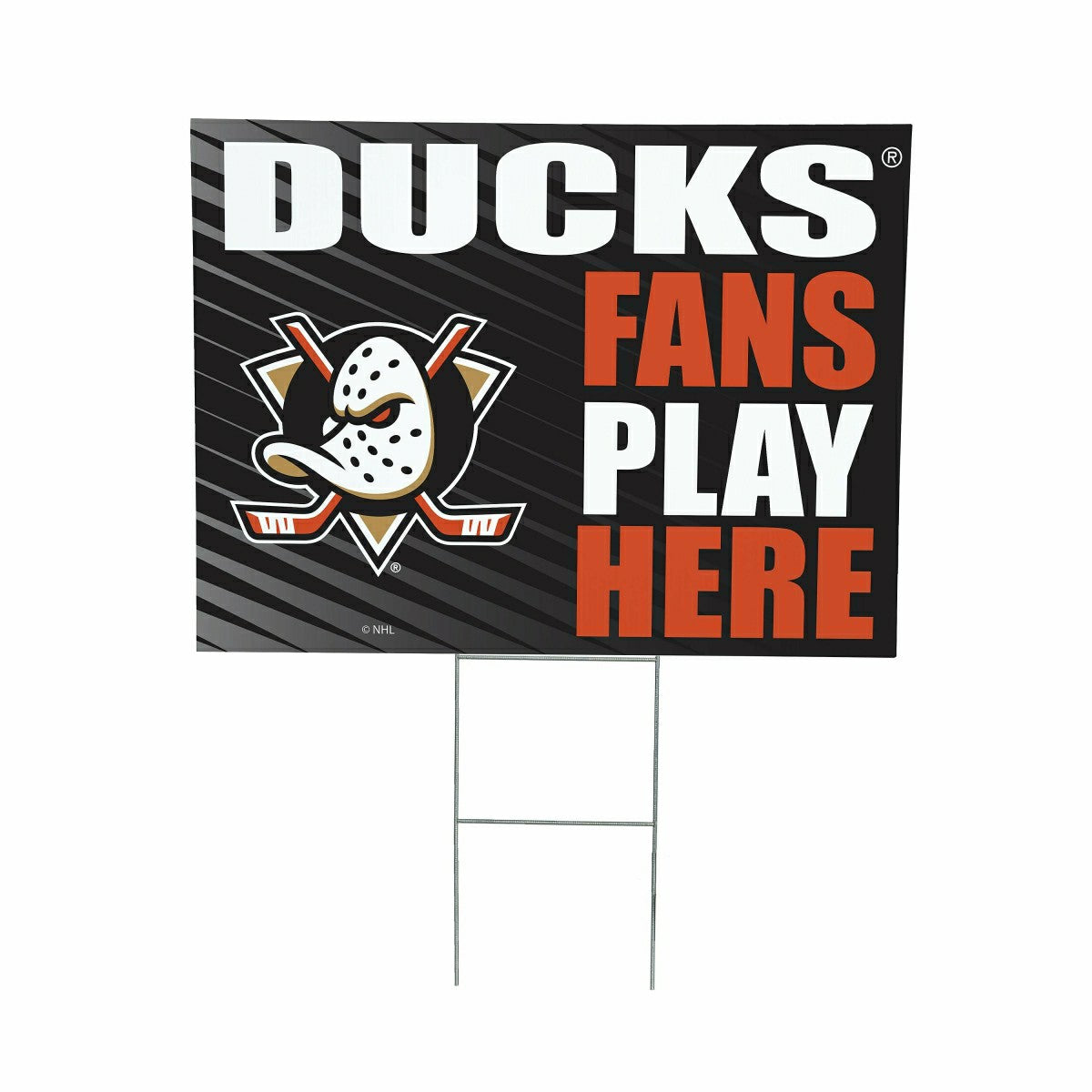 Anaheim Ducks Coroplast Yard Sign "Fans Play Here"