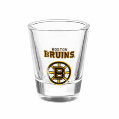 Boston Bruins 4-Piece Ceramic and Glass 2oz. Shot Glass Set