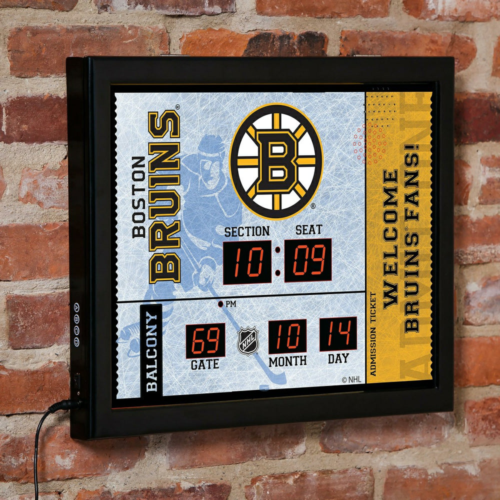 Scoreboard Wall Clock, Boston Bruins