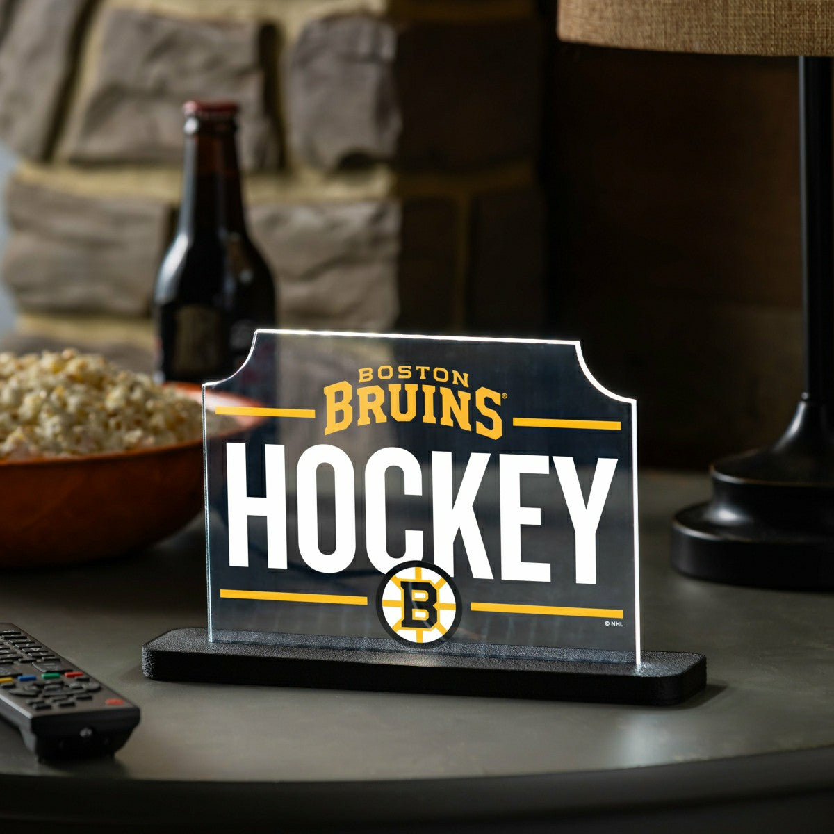 Boston Bruins Hockey Rectangle Desklite LED Decor