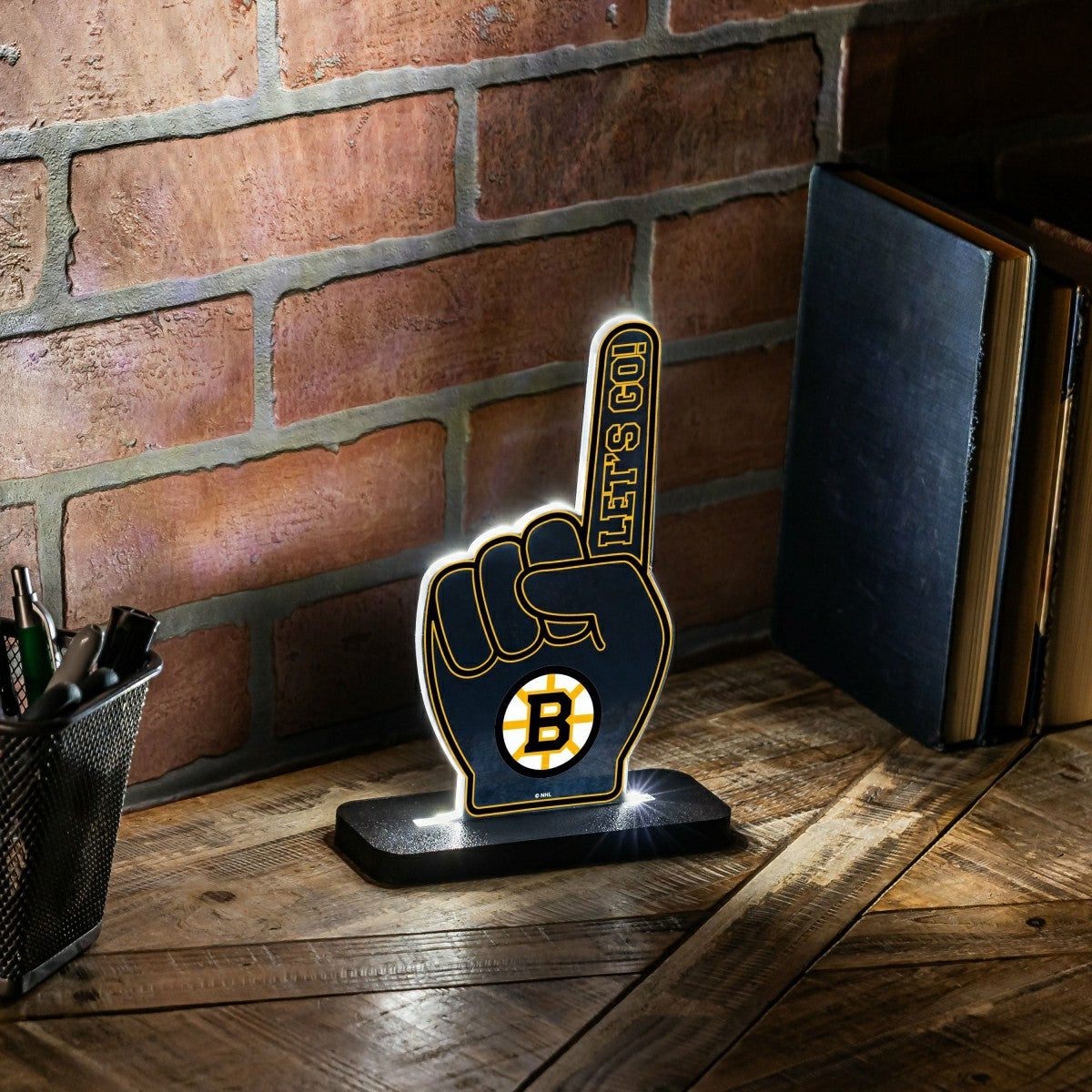 Boston Bruins Hockey Foam Finger Desklite LED Decor