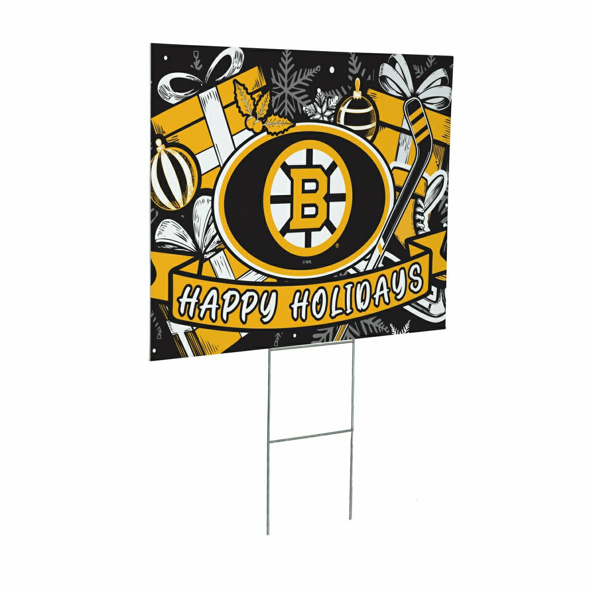 Boston Bruins Yard Sign, Holiday