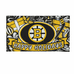 Boston Bruins Holiday PVC Mat, 28"x16"