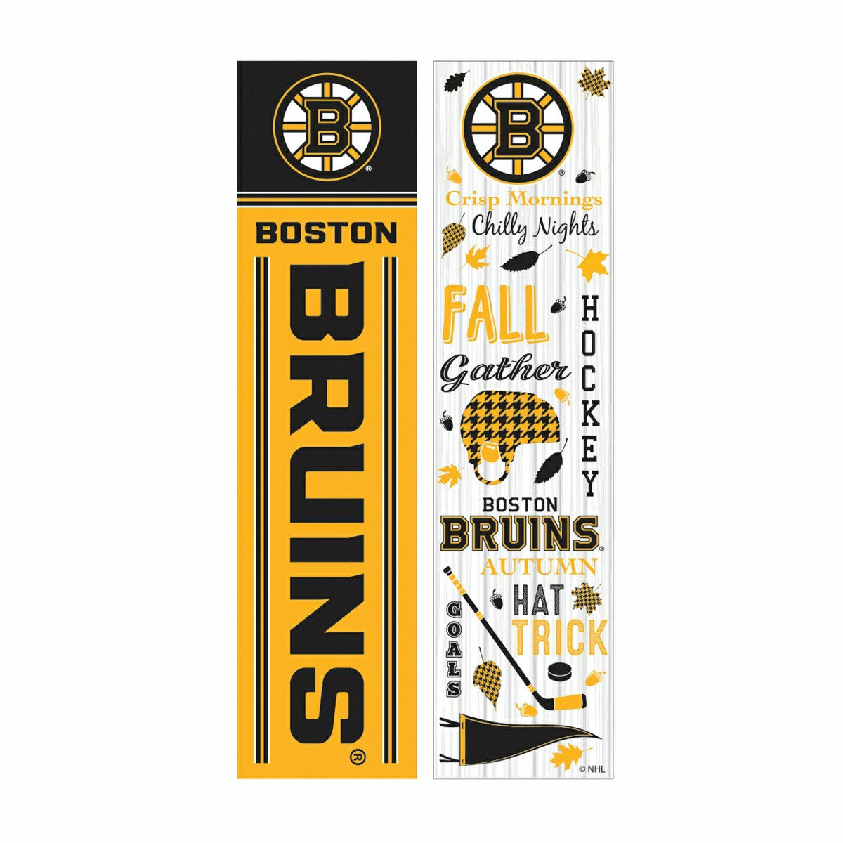 Boston Bruins Fall Seasonal Double Sided Large Leaner, 46"