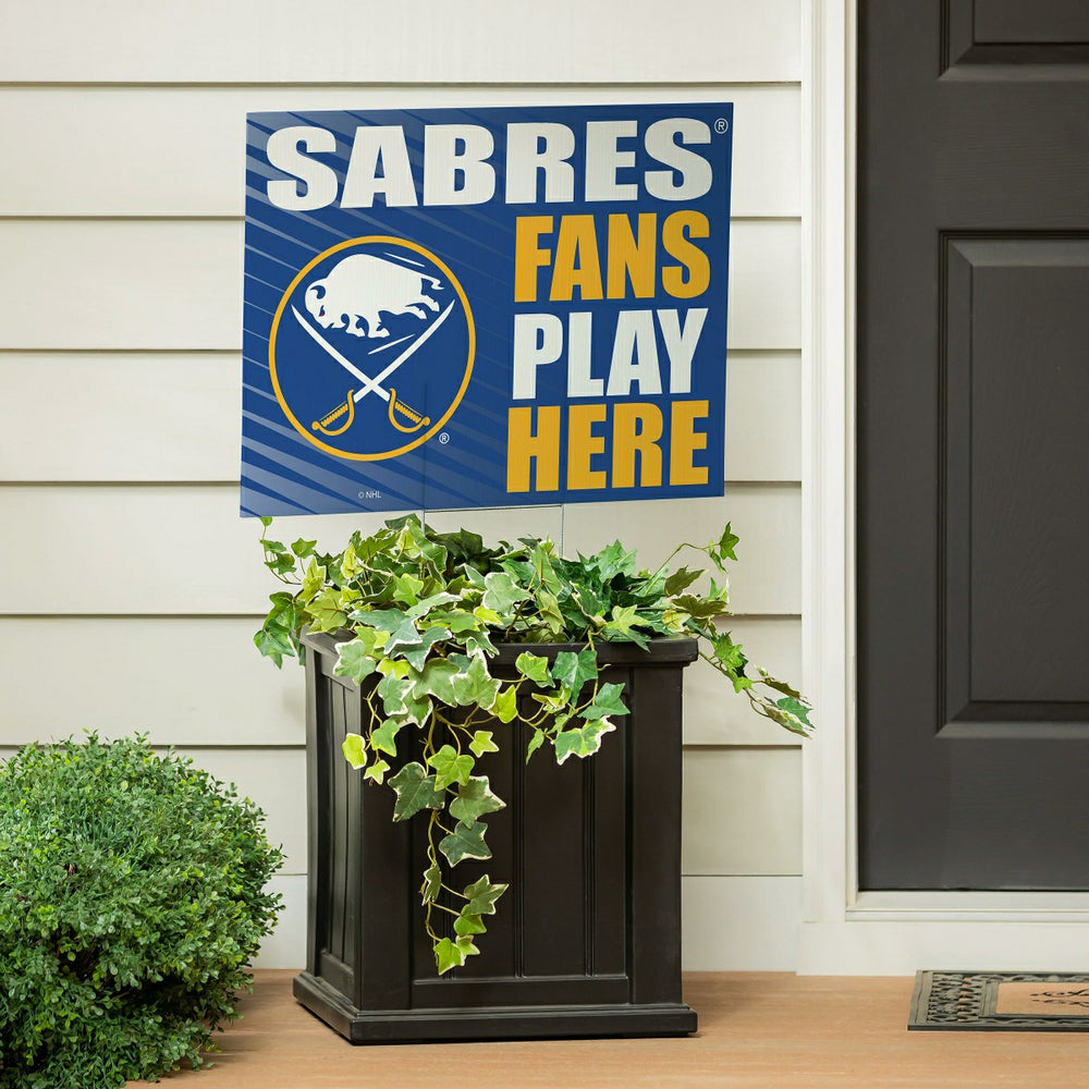 Buffalo Sabres Coroplast Yard Sign "Fans Play Here"