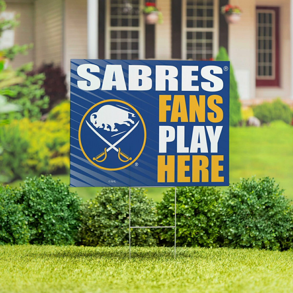 Buffalo Sabres Coroplast Yard Sign "Fans Play Here"