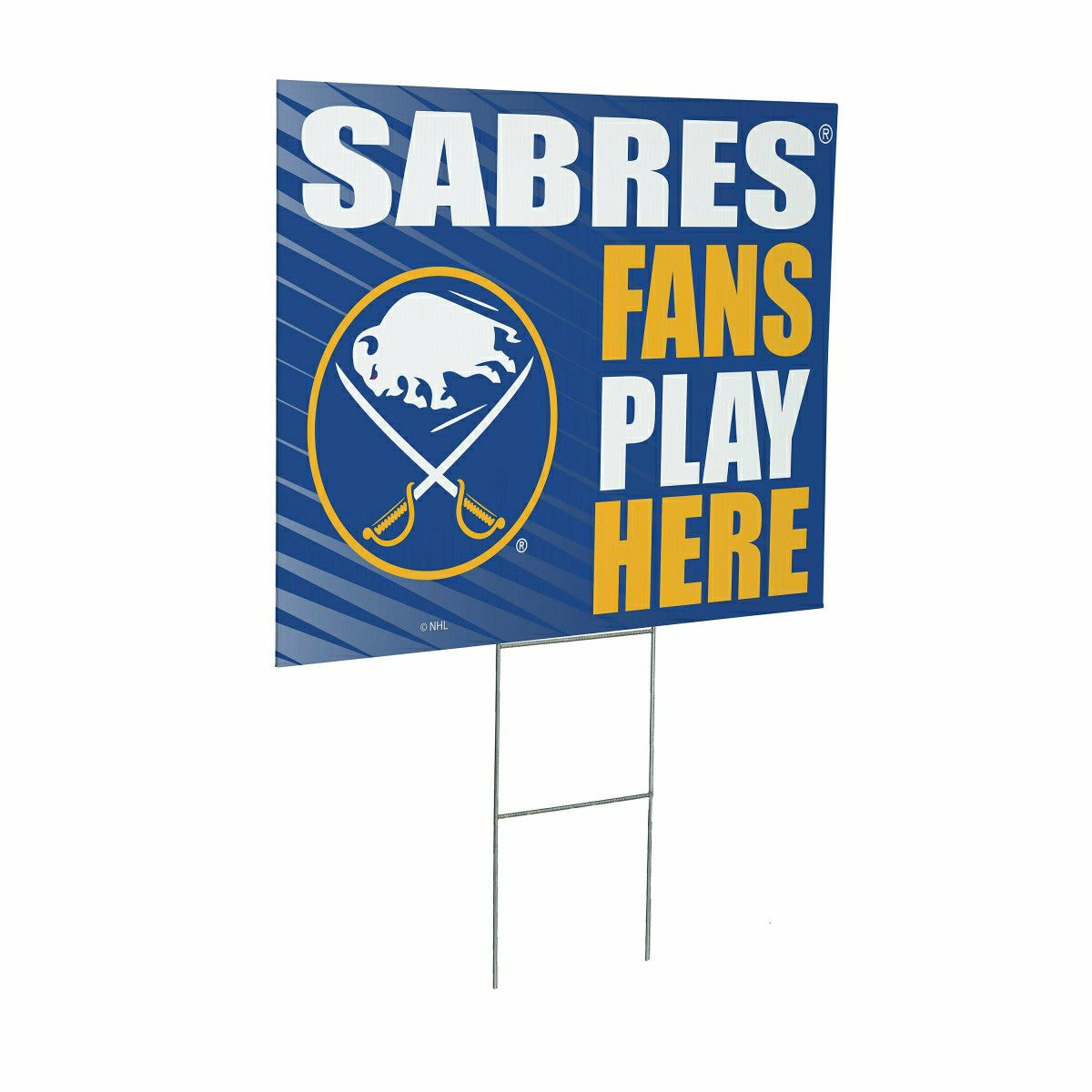Buffalo Sabres Coroplast Yard Sign "Fans Play Here"