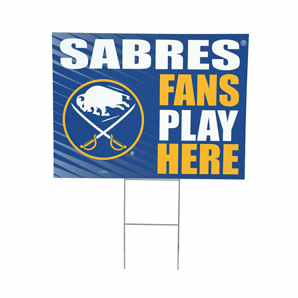 Buffalo Sabres Coroplast Yard Sign "Fans Play Here"