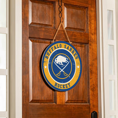 Buffalo Sabres Round Door Décor with Hanging Rope, 18x18