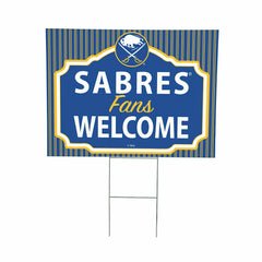 Buffalo Sabres Coroplast Yard Sign, "Fans Welcome"