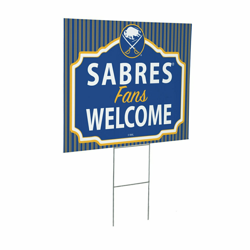 Buffalo Sabres Coroplast Yard Sign, "Fans Welcome"