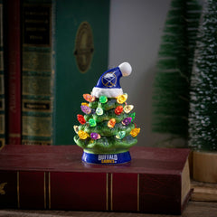 4" Mini LED Tabletop Christmas Tree, Set of 2, Buffalo Sabres