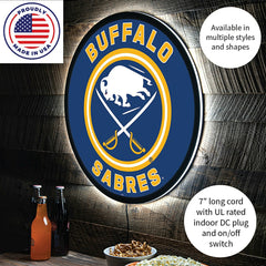 LED Wall Decor, Round, Buffalo Sabres