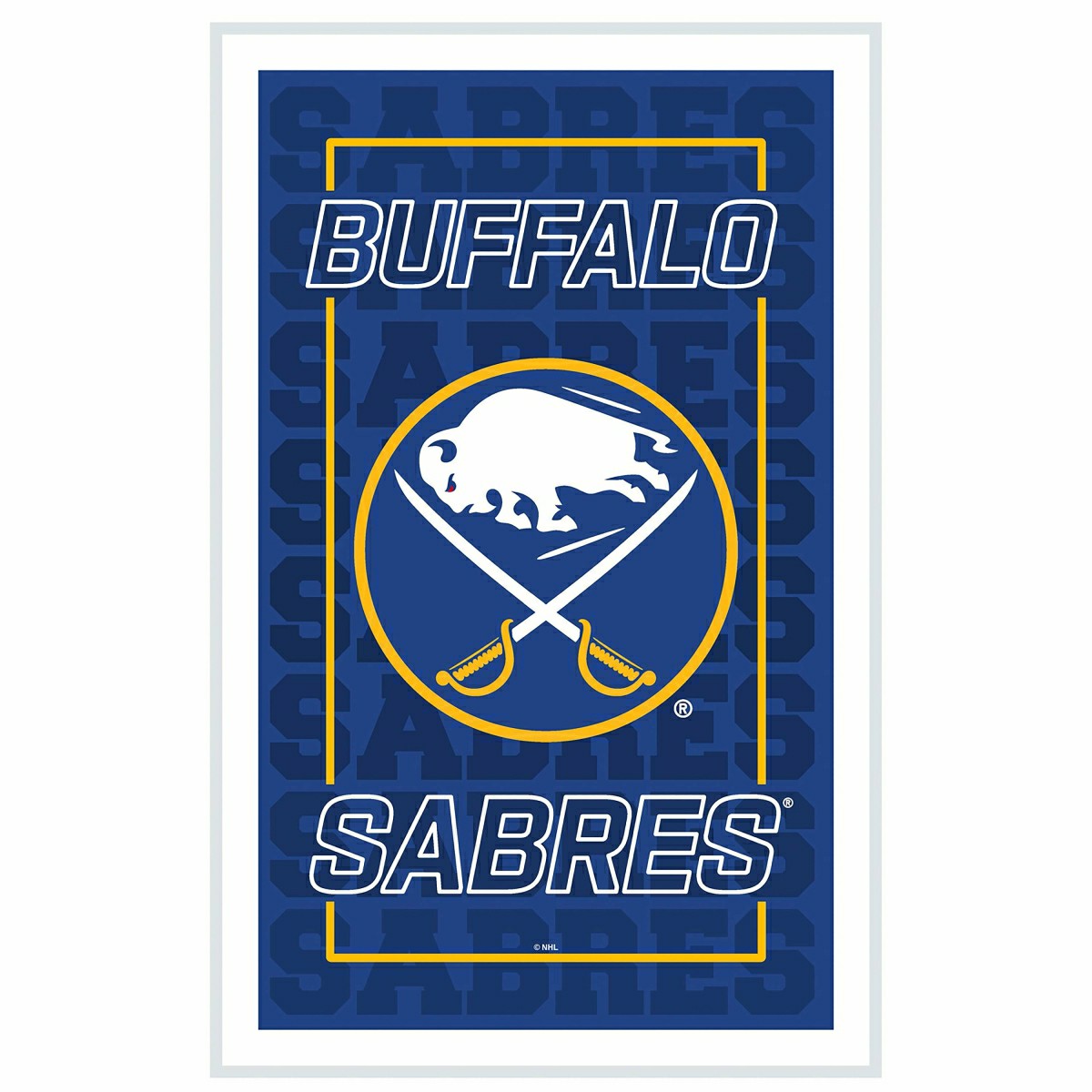 22"H x 14"L NeoLite Wall Decor, Rectangle, Buffalo Sabres