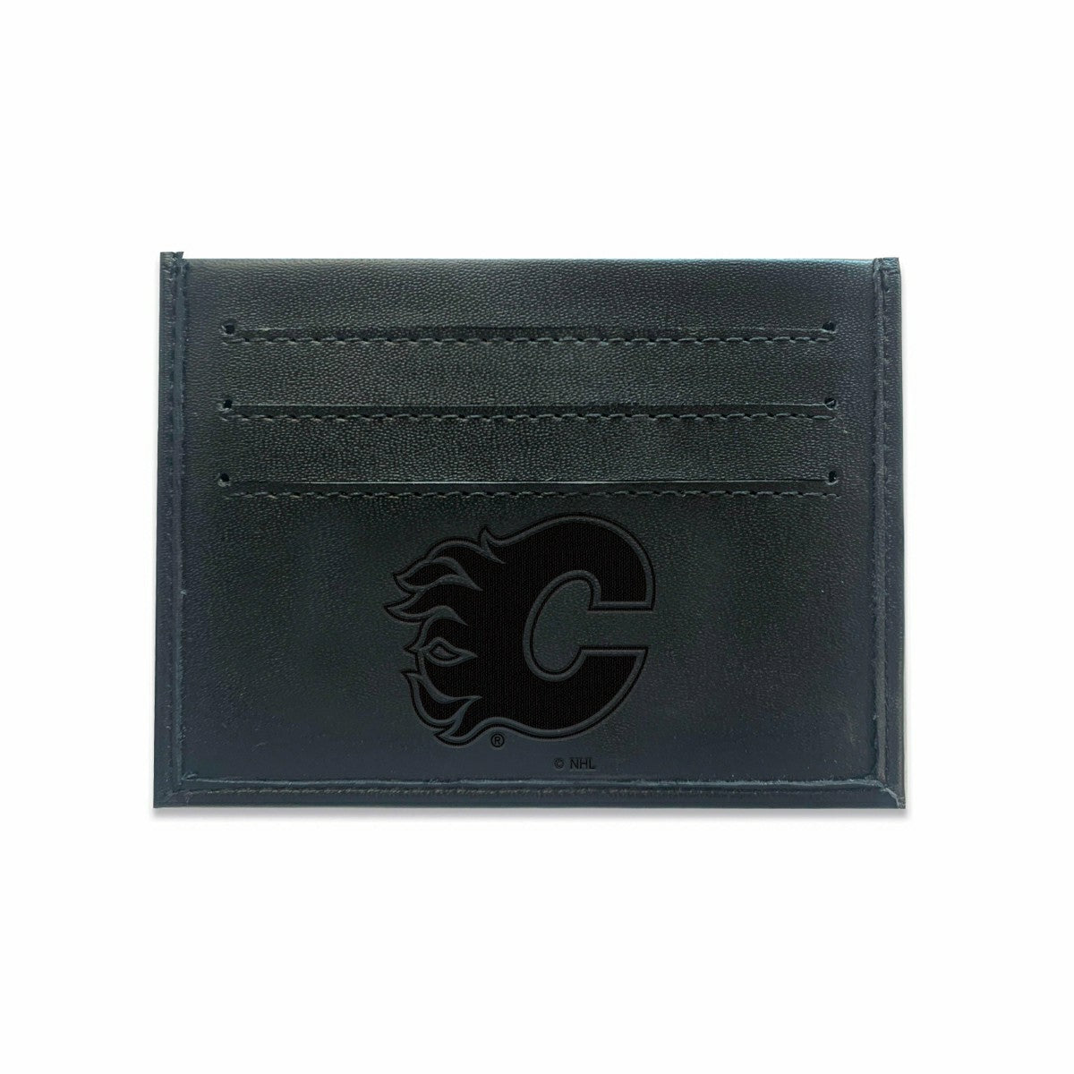 Front Pocket Wallet w/ RFID Blocking, Calgary Flames, Black