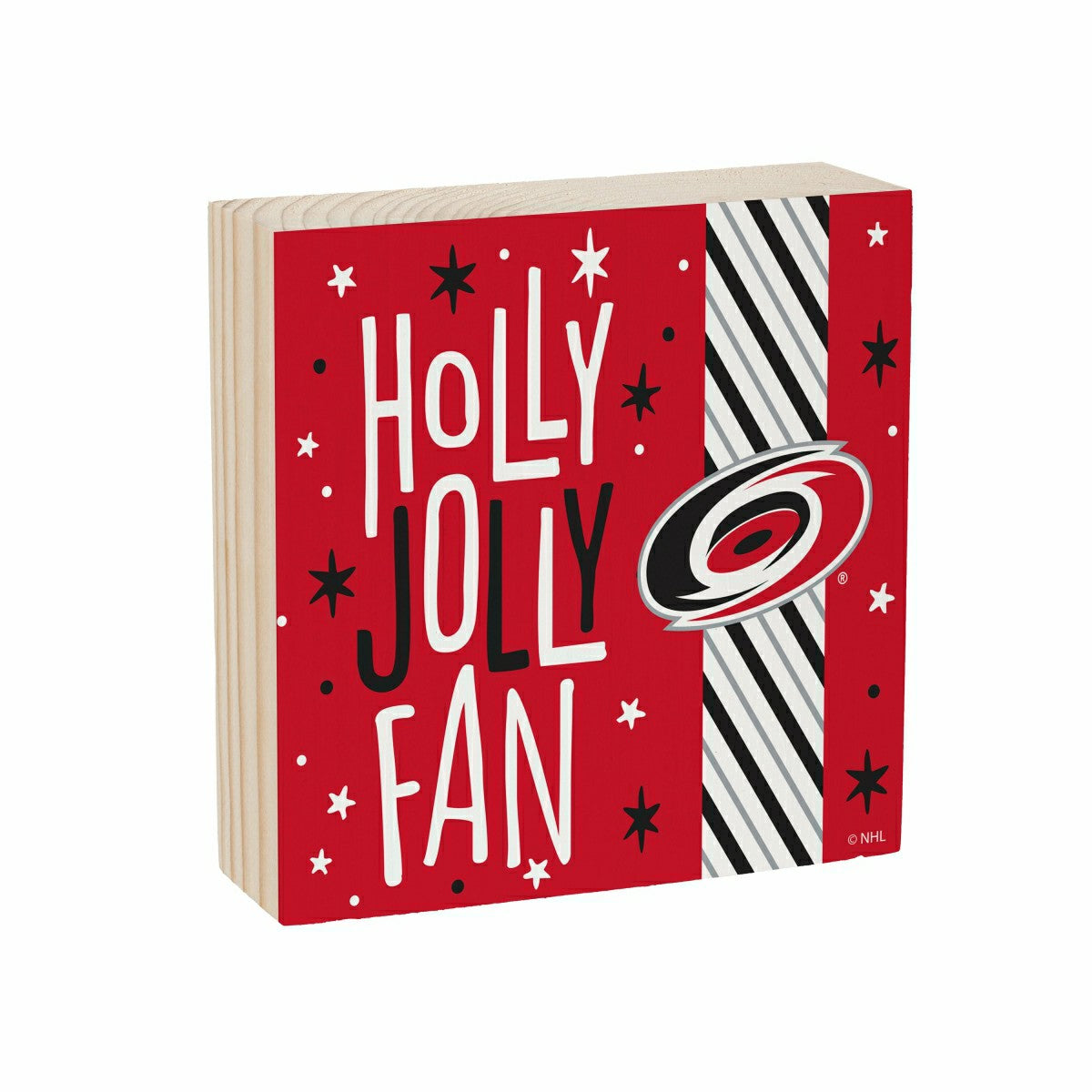 Carolina Hurricanes Block, Holiday, 6x6