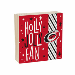 Carolina Hurricanes Block, Holiday, 6x6