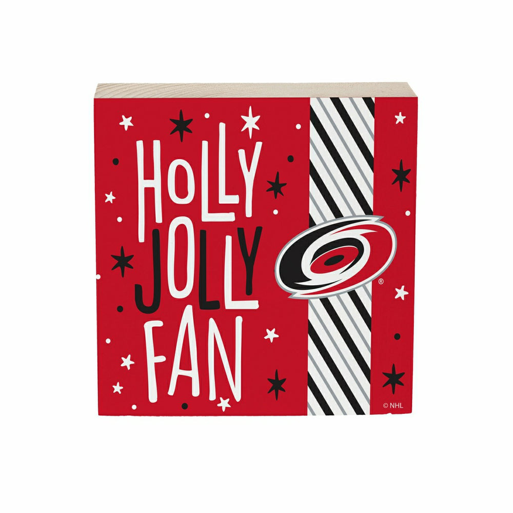 Carolina Hurricanes Block, Holiday, 6x6