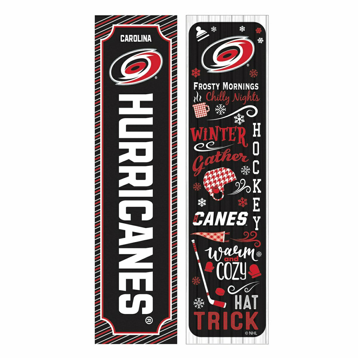 Carolina Hurricanes 46" Double Sided Leaner, Winter Seasonal