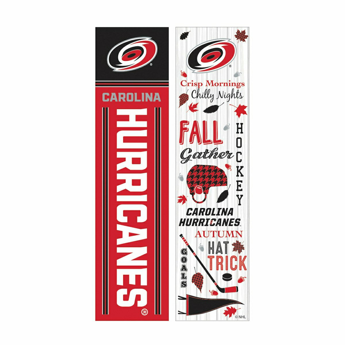 Carolina Hurricanes 46" Double Sided Leaner, Fall Seasonal