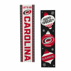 Carolina Hurricanes 47" Double Sided Leaner, Christmas