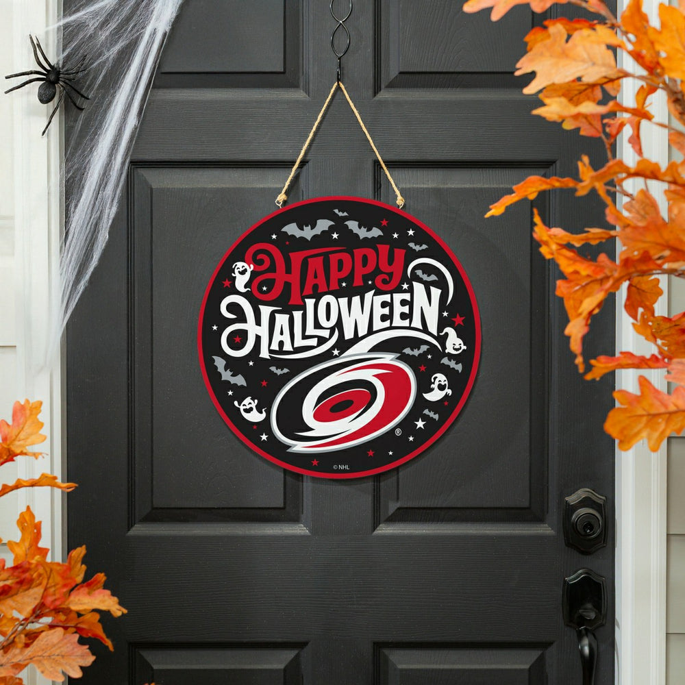Carolina Hurricanes Halloween Round Door Décor with Hanging Rope, 18x1