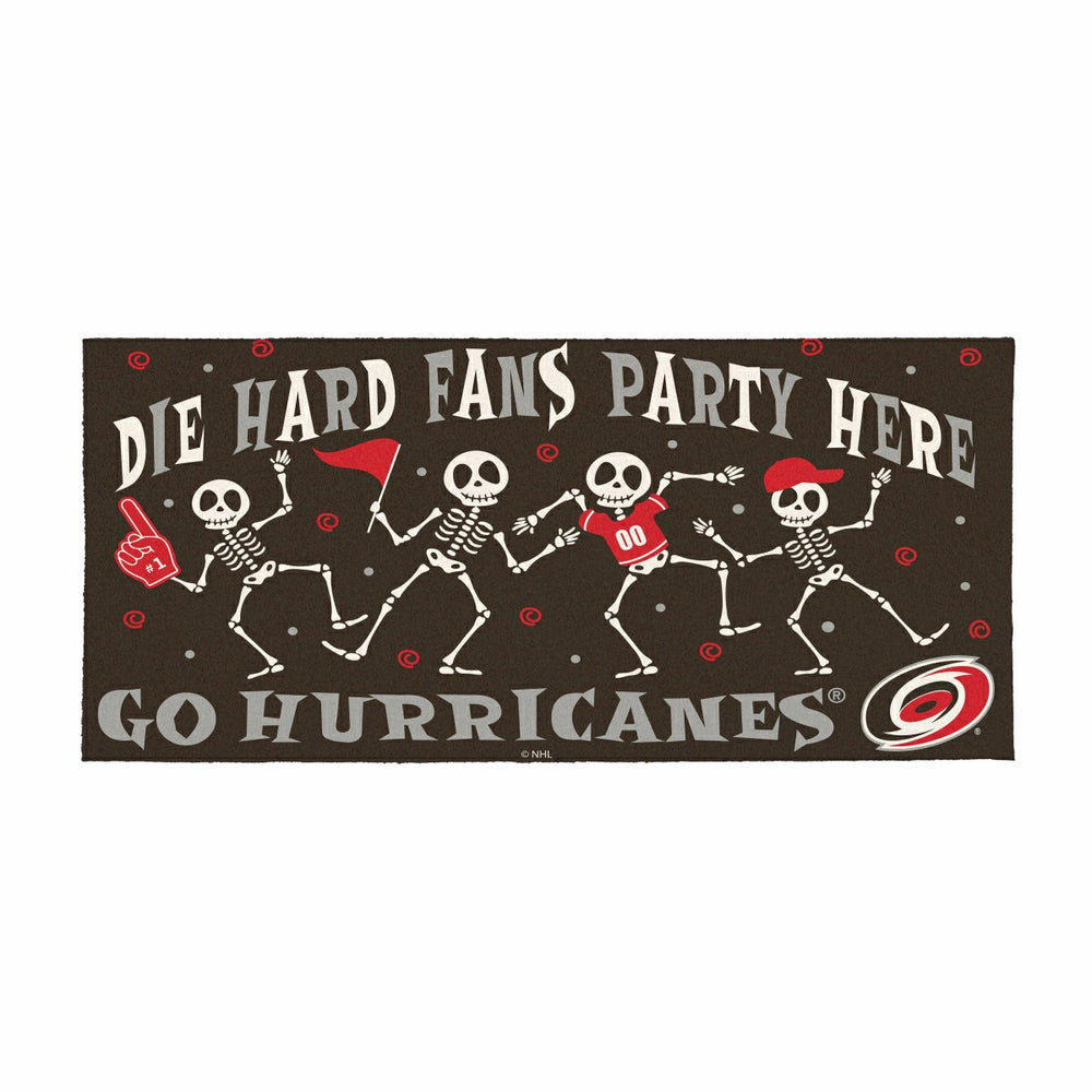 Carolina Hurricanes Flocked Coir Halloween Sassafras Switch Mat, 22"x1