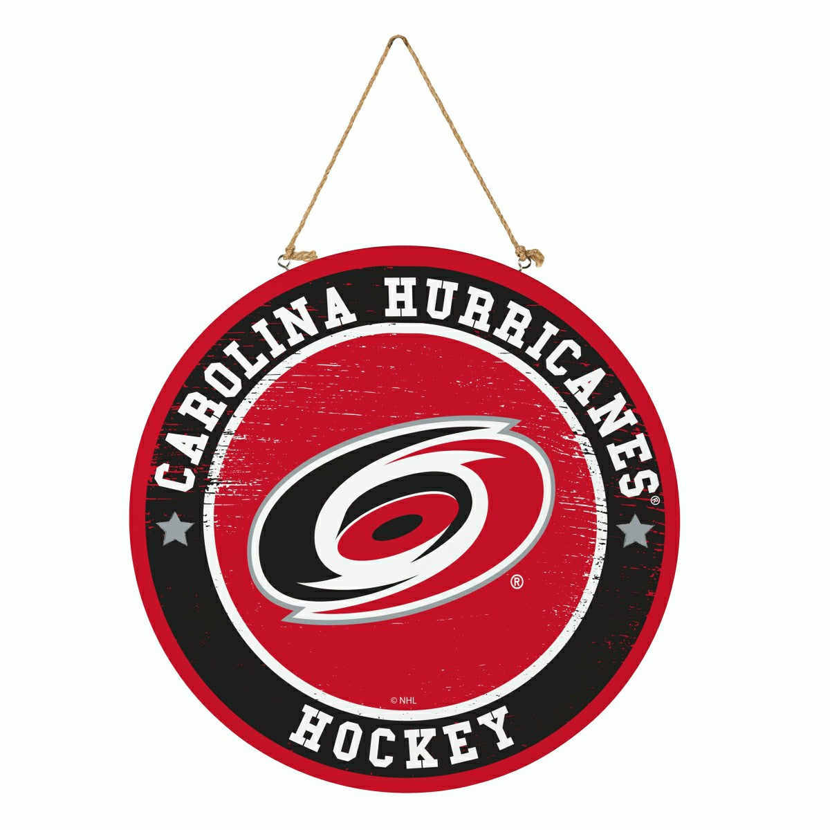 Carolina Hurricanes Round Door Décor with Hanging Rope, 18x18