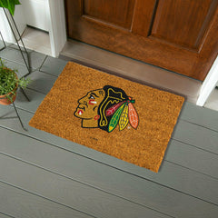 Coir Mat, 16"x28", Chicago Blackhawks
