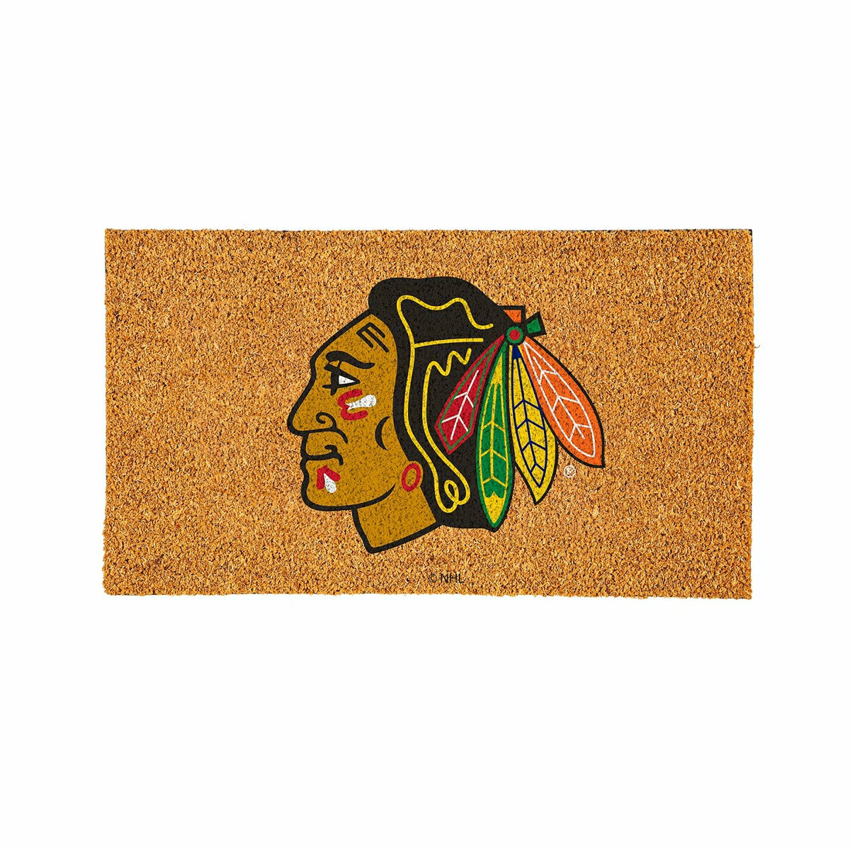 Coir Mat, 16"x28", Chicago Blackhawks