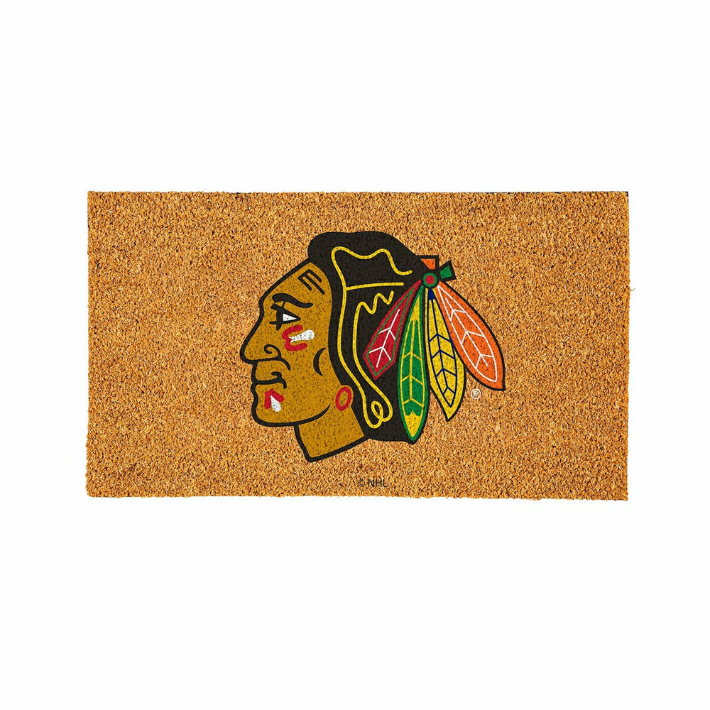Coir Mat, 16"x28", Chicago Blackhawks