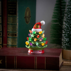 4" Mini LED Tabletop Christmas Tree, Set of 2, Chicago Blackhawks
