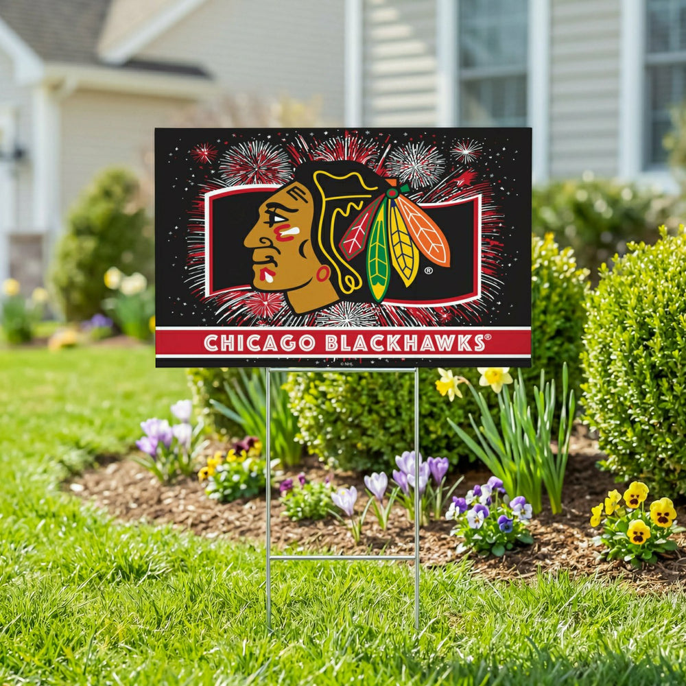 Chicago Blackhawks Yard Sign, Patriotic