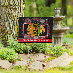 Chicago Blackhawks Yard Sign, Patriotic