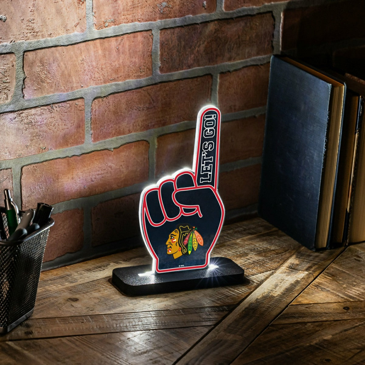 Chicago Blackhawks Hockey Foam Finger Desklite LED Decor